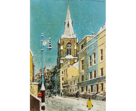 CHARLES JAMES MCCALL (BRITISH, 1907-1989)  St. Michael's Church, Chester Square, London,  colour print heightened with gouach