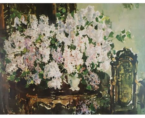Seven assorted prints including a large decorative floral print (7)