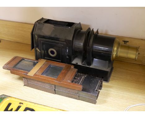 A Victorian magic lantern projector-44cms wide