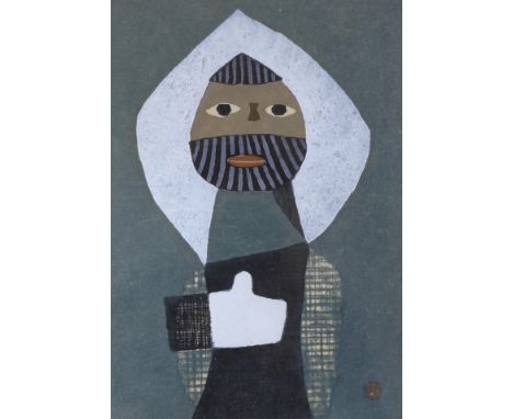 Azechi Umetaro (Japanese, 1902-1999), woodblock print, Bearded man, signed in pencil, 20/100, 31 x 21.5cm