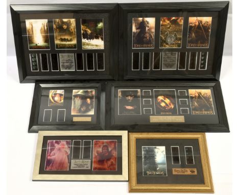 Lord of the Rings framed limited edition film cell displays x 6, includes The Fellowship of the Ring, The Two Towers, The Ret