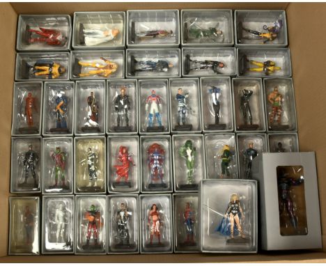 Eaglemoss The Classic Marvel Figurine Collection Die-cast figures x thirty-nine including Spider-man, Green Goblin, Ghost Rid