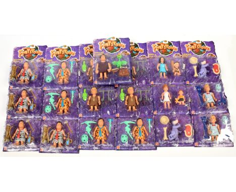 Mattel The Flintstones figures x nineteen, all Mint, within Near Mint sealed packaging (some duplication). (19)