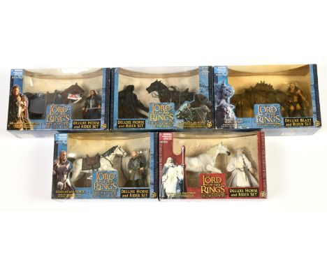 Toy Biz The Lord of the Rings Deluxe Horse and Rider and Beast and Rider sets x 5 includes The Two Towers Sharku with Warg Be