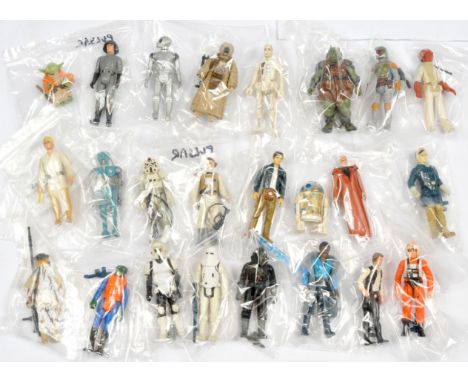 Kenner Star Wars vintage 3 3/4" figures x twenty-five including Ben Kenobi (missing sabre tip), Luke Skywalker (missing sabre