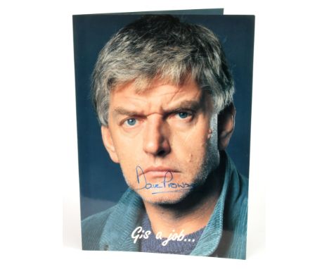 Dave Prowse signed "Gis a Job..." promotional leaflet, Good Plus to Excellent.