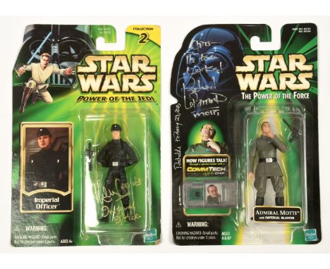 Hasbro Star Wars Power of the Force II and Power of the Jedi signed 3 3/4" action figures x 2 includes Power of the Force II 