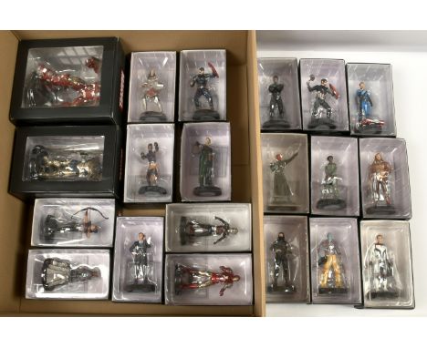 Quantity of Eaglemoss Marvel Movie Collection Figurines x 20 includes Hulkbuster Armour, Thanos, Ant-Man, Rocket, Captain Ame