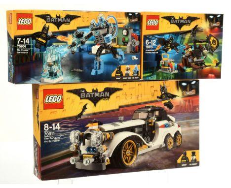 Lego The Batman Movie sets x 3 includes The Penguin Arctic Roller set 70911, Mr. Freeze Ice Attack set 70901, Scarecrow Fearf