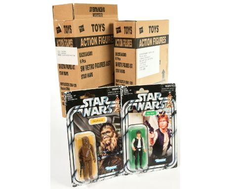 Hasbro Star Wars modern Retro 3 3/4" figures x 12 (first wave), within Near Mint sealed packaging, 1 x opened and 1x sealed s