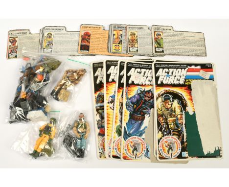 Quantity of Hasbro GI Joe Action Force 3 3/4" figures including Eels, Serpentor, Lifeline, Snow Serpent, Shipwreck, Dr Mindbe