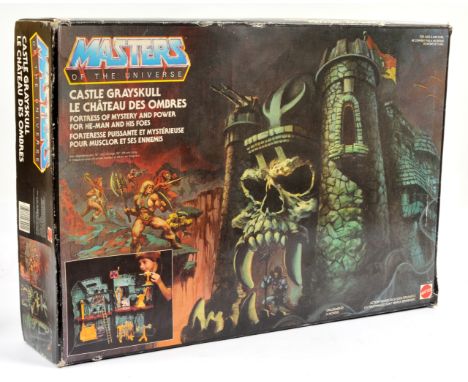 Mattel vintage Masters of the Universe Castle Grayskull Playset, Good Plus incomplete, within Fair (torn opened box.&nbsp;