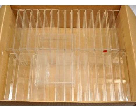 Acrylic Slide Bottom Display Case for 3 3/4" Star Wars Carded Figures x 29, all generally Good to Excellent (no cracks). (29)