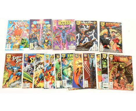 Quantity of DC / Marvel Comics cross overs x 25 includes DC versus Marvel (1996) #1 - #4, DC/Marvel All Access (1996) #1 - #4