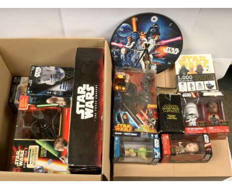 Star Wars modern collectables includes Hasbro The Force Awakens Battle Action Millennium Falcon, Episode I Electronic Sith Dr