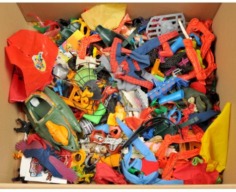 Large Quantity of Mattel Masters of the Universe and Mego vintage accessories and clothing, generally Good. (qty)