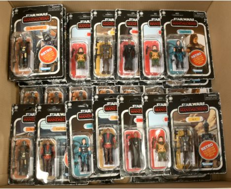 Hasbro Star Wars The Mandalorian Retro Collection 3 3/4" figures x thirty-six, all Mint, within Near Mint sealed packaging (s