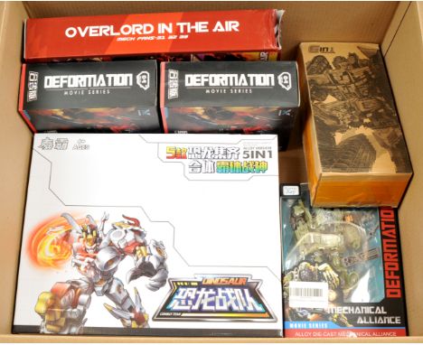 Six x Japanese Transformers style figures and figures sets, Excellent within Good to Good Plus packaging some sealed (uncheck