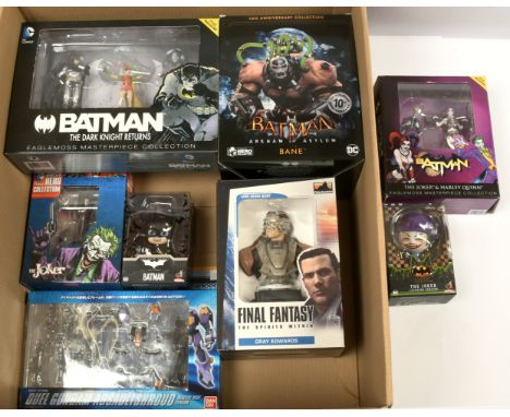 Selection of Batman Collectibles including Hero Collection DC Arkham Asylum Bane figure, Mint, within Excellent opened packag