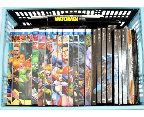 Quantity of DC Comics graphic novels and TPB's x 36 includes Hatchette Partworks DC Heroes and Villains collection x 14 featu