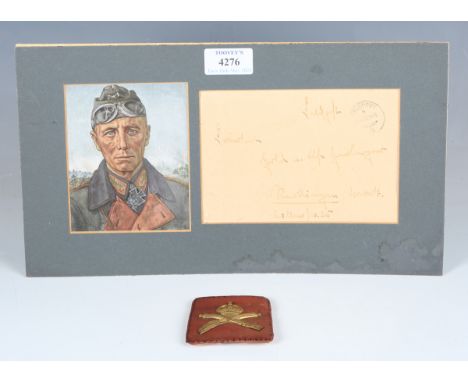 A Second World War period envelope cover of Field Marshal Rommel association, with Feldpost overstamp dated '20.11.43', the r