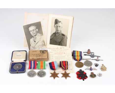 Four Second World War period medals, comprising 1939-45 Star, Burma Star, Defence Medal and War Medal, with an Army Council f