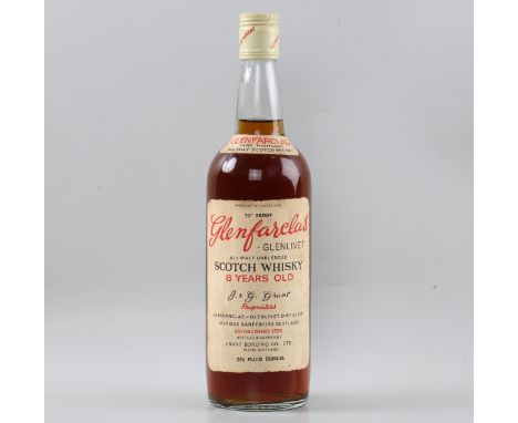 Glenfarclas-Glenlivet 8 year old unblended Scotch whisky, circa 1980 (1).Buyer’s Premium 29.4% (including VAT @ 20%) of the h