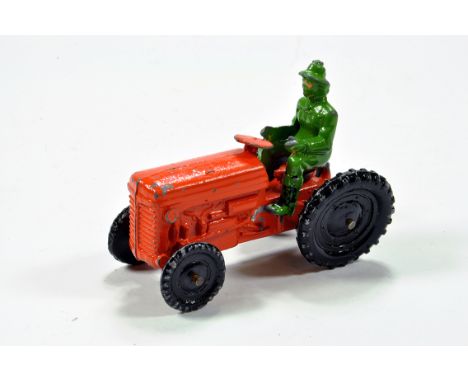 Benbros Ferguson Tractor in Orange with Black Metal Hubs. Generally G to VG.