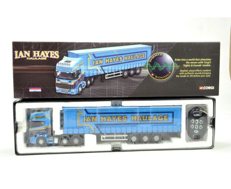 Corgi 1/50 Diecast Truck Issue Comprising CC12935 Sights and Sounds Scania Topline Curtainside in livery of Ian Hayes. NM to 