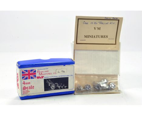 VM Miniatures Case 12-20 Tractor Kit plus Rowland Miniatures Horse Drawn Plough. Complete.