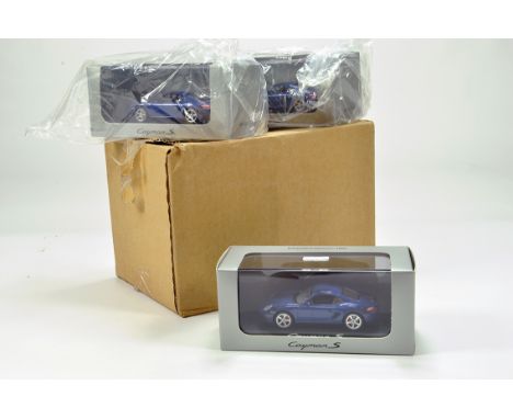 A Schuco Tradebox comprising 6 x 1/43 scale diecast Cayman S Sports Car. NM to M in Boxes. 