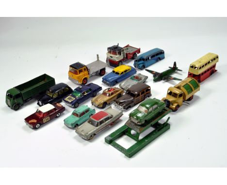 Group of generally playworn diecast toys comprising various makers including Dinky and Corgi plus others. 