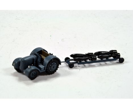 Airfix Plastic Model of David Brown Tractor and Gun Trailer. 