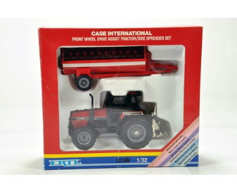 Ertl 1/32 Farm Issue Comprising Case IH 2294 Tractor and Manure Speader Set. NM to M in Box.