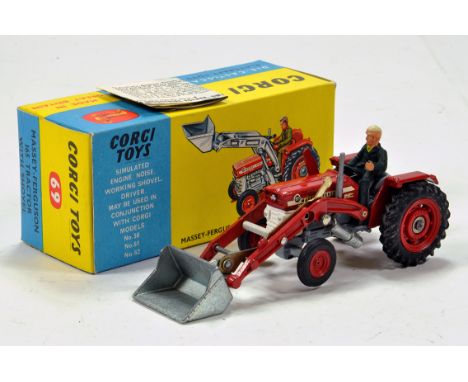 Corgi No. 69 Massey Ferguson 165 Tractor and Loader. Example is NM contained in an incredibly superb box with instructions. 