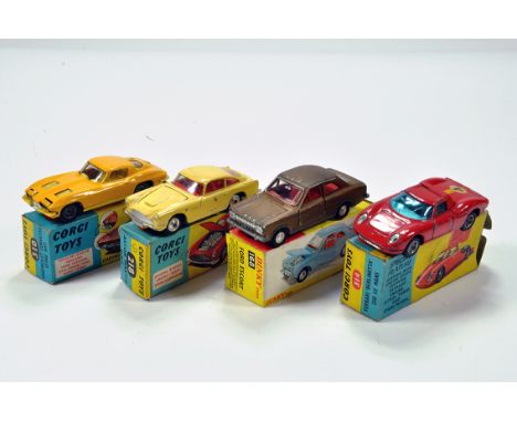 Corgi and Dinky Boxed Diecast group comprising No. 310 Chevrolet Stingray, 218 Aston Martin, 168 Ford Escort and No. 314 Ferr