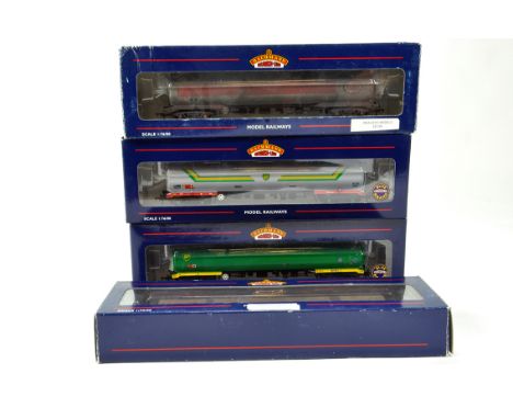 Bachmann OO Gauge comprising duo of BP Tanker Wagons, an esso issue and one other. NM in Boxes.