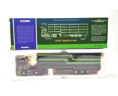 Corgi 1/50 Diecast Truck Issue Comprising CC12917 Scania Topline Livestock Transporter in livery of Henry Thomson. NM to M in