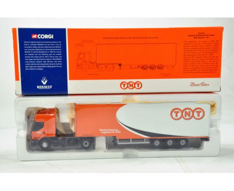 Corgi 1/50 Diecast Truck Issue Comprising CC12111 Renault Premium Box Trailer in livery of TNT. NM to M in Box.
