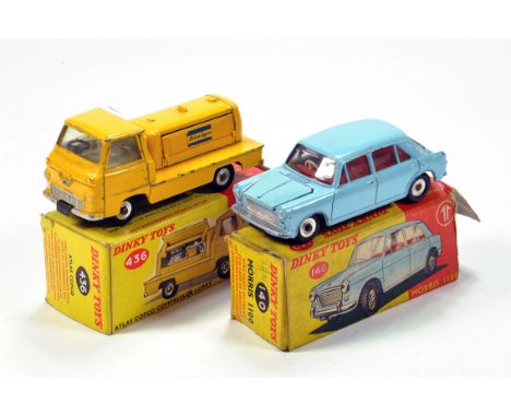 Dinky No. 436 Atlas Copco Compressor Lorry plus No. 140 Morris 1100. F to G in F Boxes.