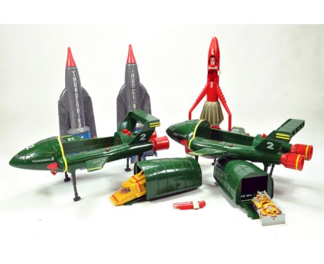 Group of assorted plastic large scale Thunderbird Toys. Battery Operated. Generally G. 