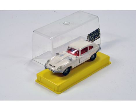 Dinky No. 131 Jaguar type E in white. E to NM in Perspex Case. 