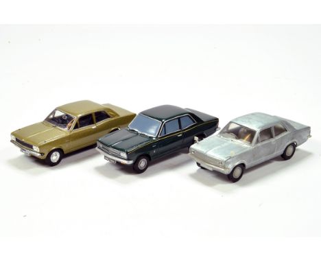 An interesting Trio of Corgi / Vanguard Models. Comprising 3 Stage Vauxhall Viva Development including first shot and painted