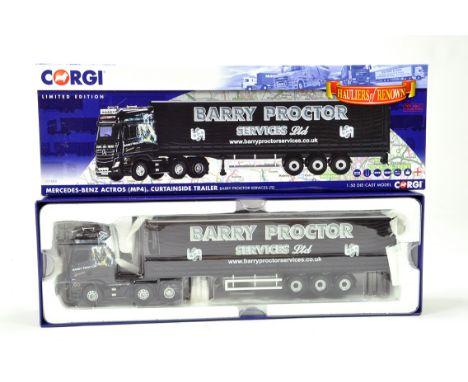 Corgi 1/50 Diecast Truck Issue Comprising CC15810 Mercedes Benz Actros Curtainside in livery of Barry Proctor. NM to M in Box