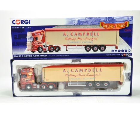 Corgi 1/50 Diecast Truck Issue Comprising CC13753 Scania R Moving Floor Trailer in livery of A Campbell. NM to M in Box.