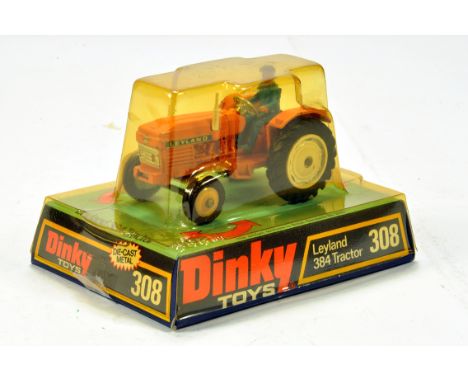 Dinky No. 308 Leyland 384 Tractor in orange with driver. E to NM in VG to E Box.