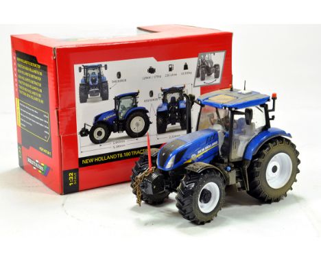 Britains 1/32 Farm Issue comprising New Holland T6.180 Tractor. Model has been weathered / Converted to a high standard for u