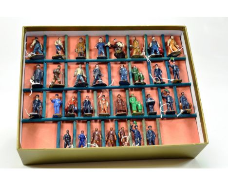 Large Assortment of Original Dinky Metal Figures comprising various issues and scales. Generally Railway themed. Conditions v