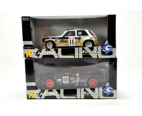 Solido Racing Collection Diecast 1/18 scale issues comprising Renault 5 and Aston Martin. NM in Boxes. 