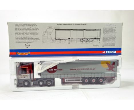 Corgi 1/50 Diecast Truck Issue Comprising CC13409 MAN TGA XXL Curtainside in livery of John Mitchell. NM to M in Box.